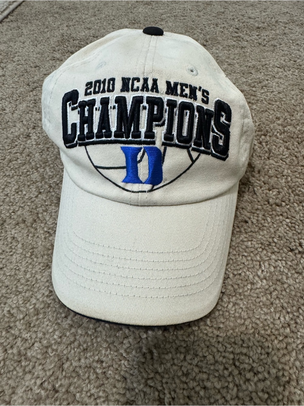 Duke 2010 NCAA Men's Champions White Baseball Cap